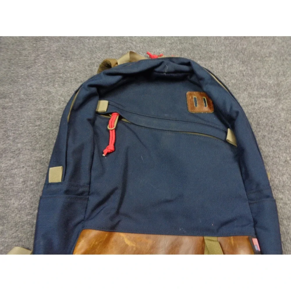 Topo Designs Daypack Blue Backpack Leather Base 21.6L